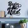 Wallity Reader Gonna Read Escultura de pared de metal Negra